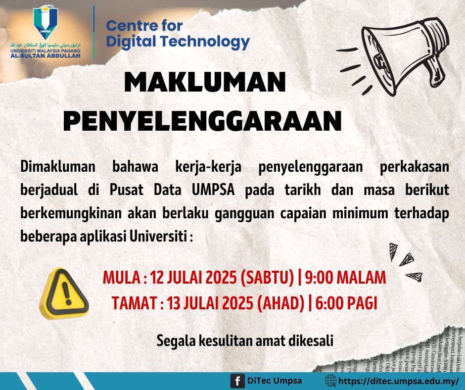 makluman penyelenggaraan 1